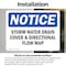 Signmission Storm Water Drain Cover & Directional Flow Map, 10 in W x Rectangle, Vinyl Decal OS-2PACK-NS-D-710-L-18496 - alternate 6